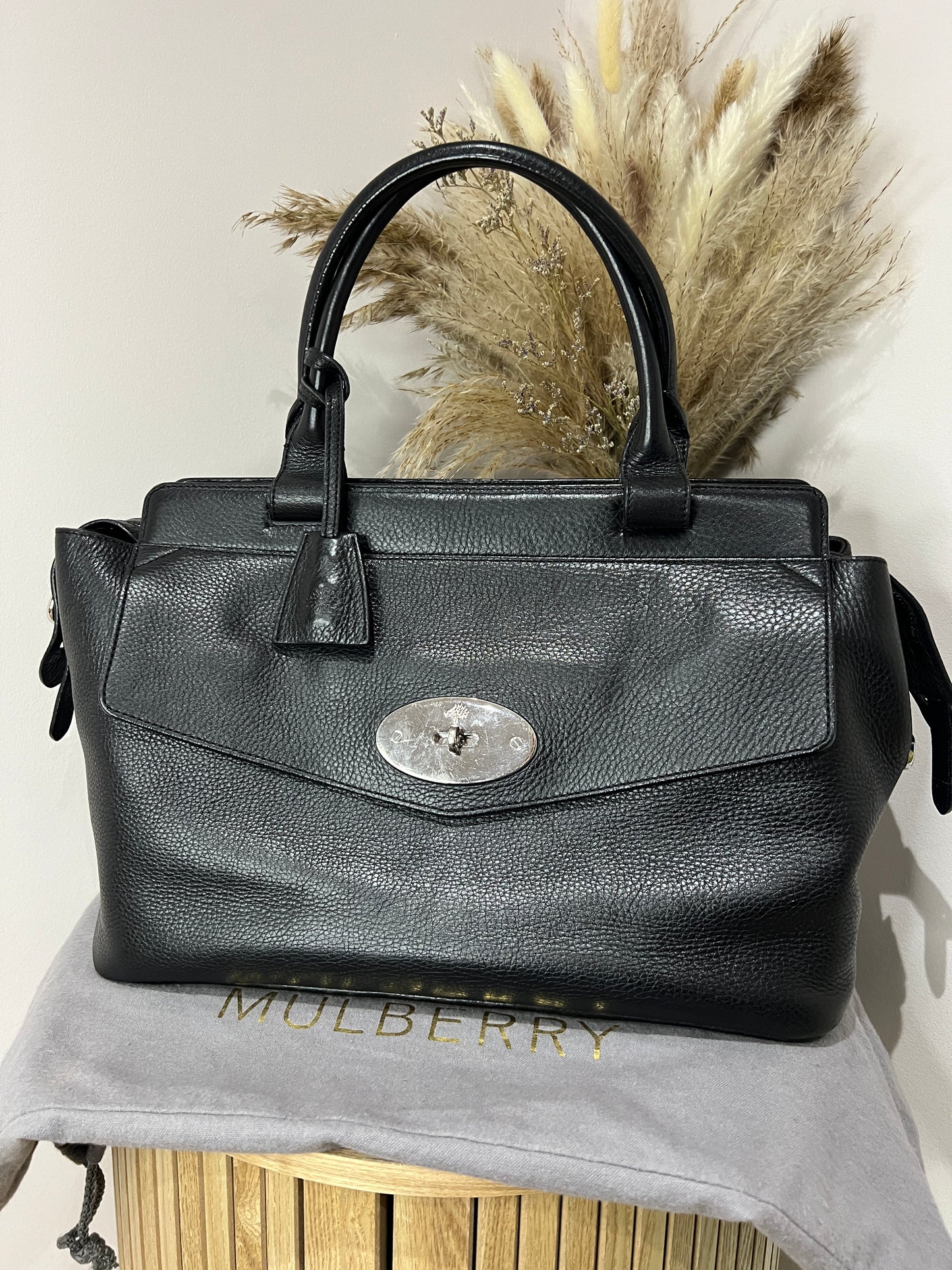 Mulberry Blenheim Small Leather Tote in Black