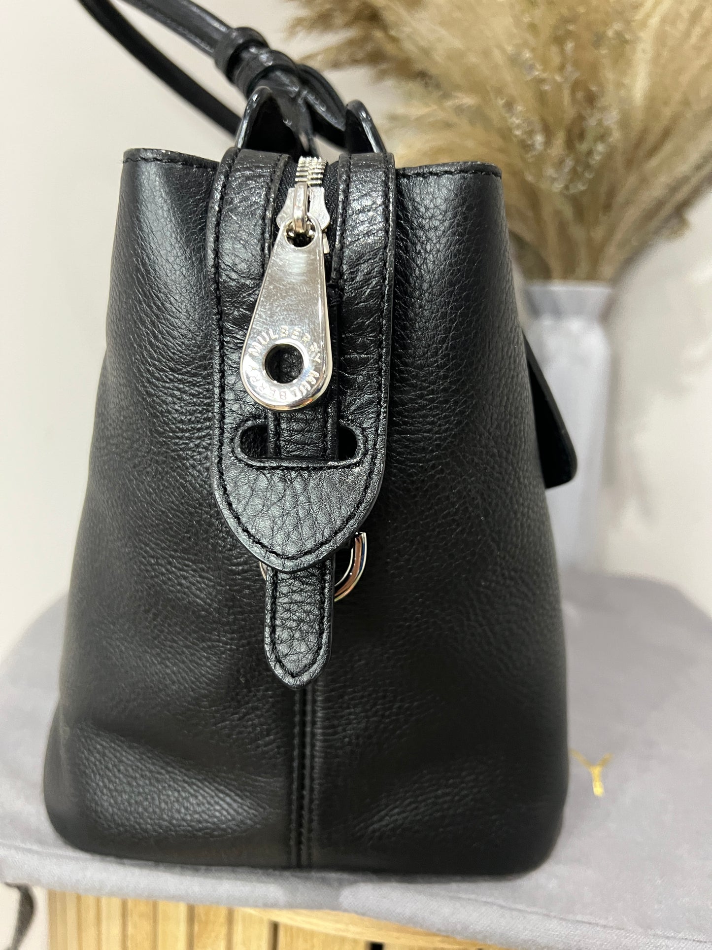 Mulberry Blenheim Small Leather Tote in Black