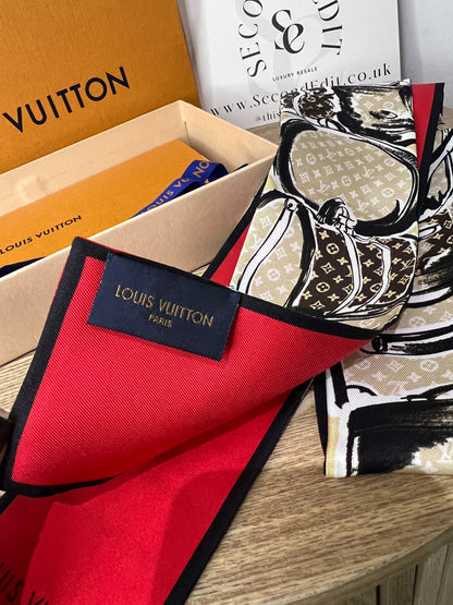Louis Vuitton Monogram Trunk Bandeau Scarf