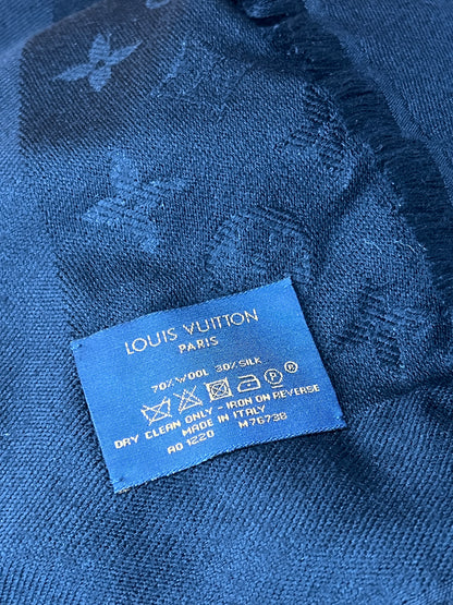 Louis Vuitton Black Embellished Monogram Shawl