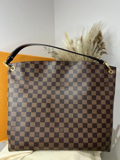 Louis Vuitton Graceful MM Tote in Damier Ebene