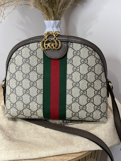 Gucci GG Supreme Small Ophidia Round Top Crossbody Bag