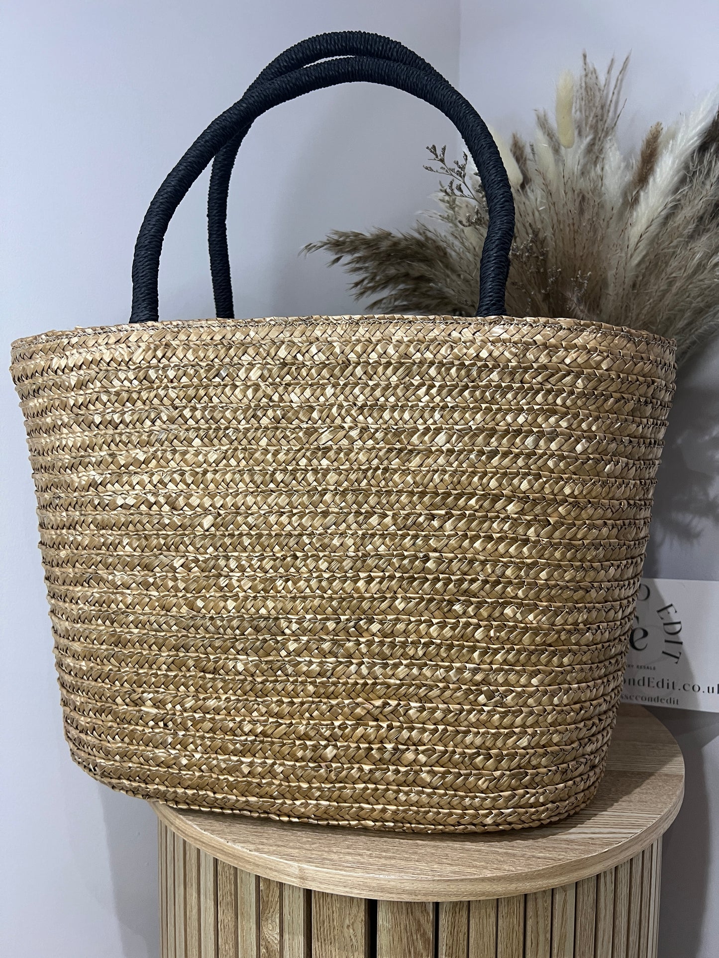 Lulu Guinness Natural Straw Beauty Spot Suzy Tote Bag