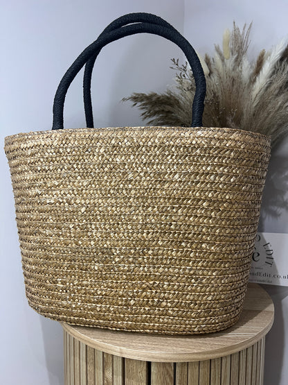 Lulu Guinness Natural Straw Beauty Spot Suzy Tote Bag
