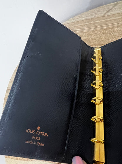 Louis Vuitton Black  Epi Leather Agenda Diary Organiser Cover, Small