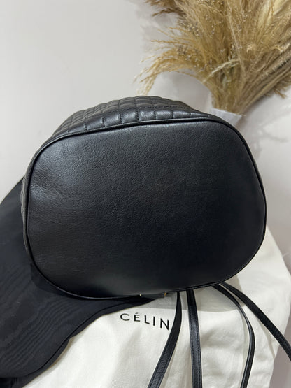 Celine Leather Backpack Bucket Bag