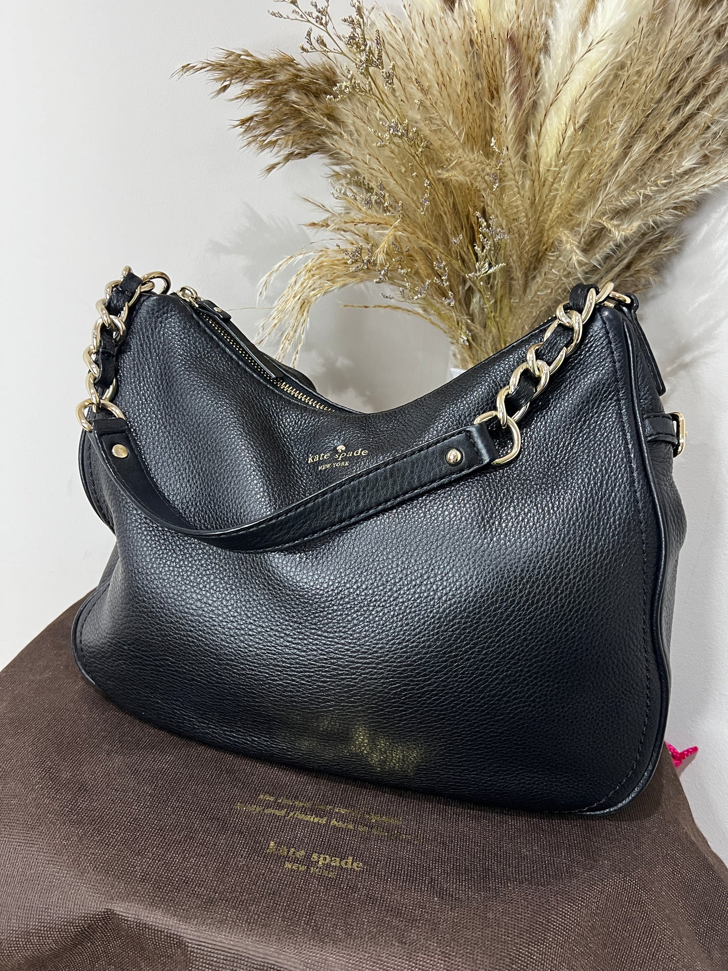 Kate Spade Pine Street Finley Black Leather Bag