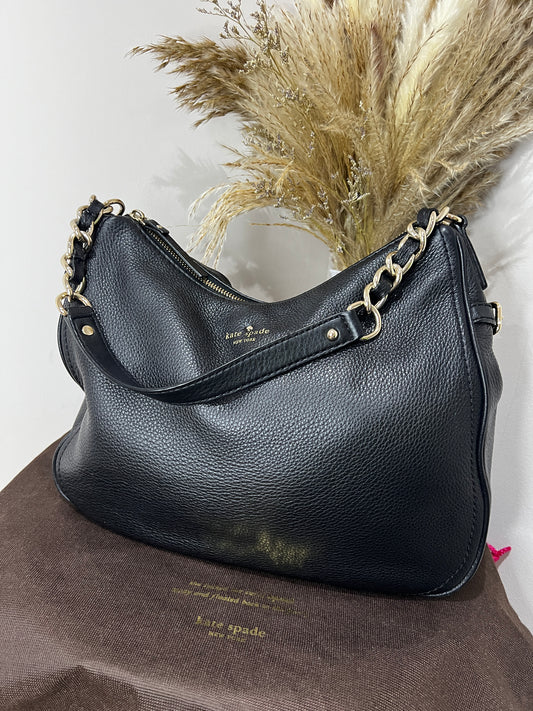 Kate Spade Pine Street Finley Black Leather Bag
