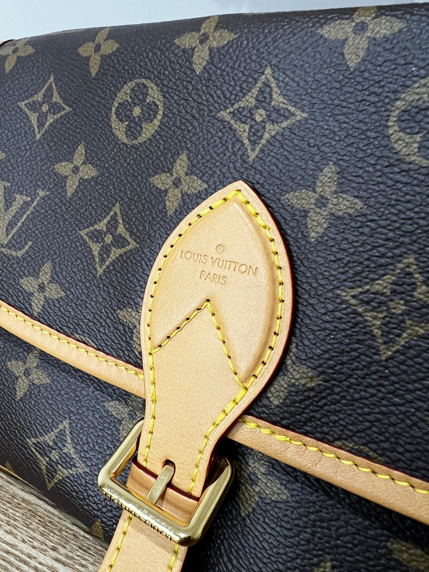 Louis Vuitton Diane Satchel with additional canvas strap