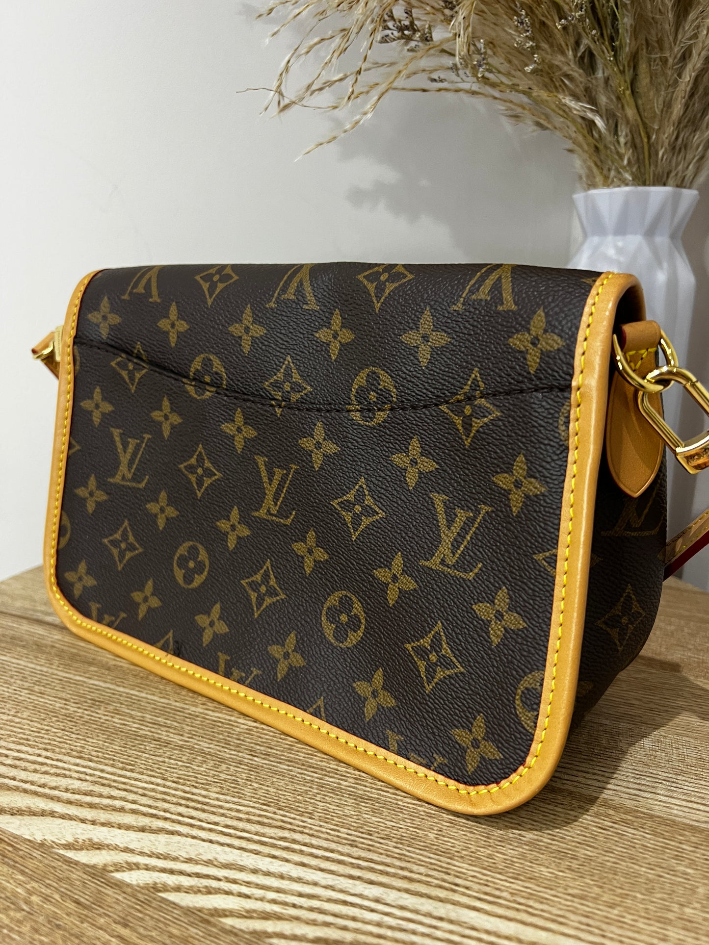 Louis Vuitton Diane Satchel with additional canvas strap