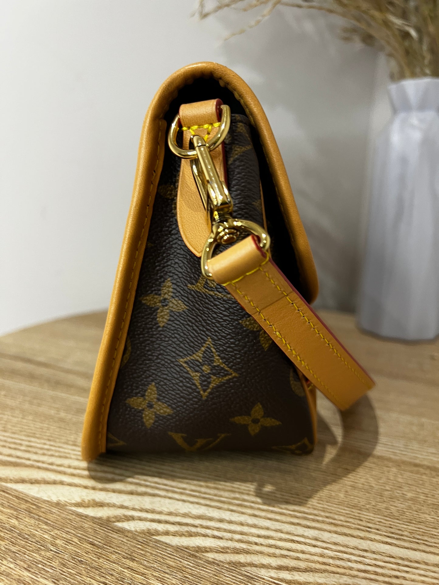 Louis Vuitton Diane Satchel with additional canvas strap