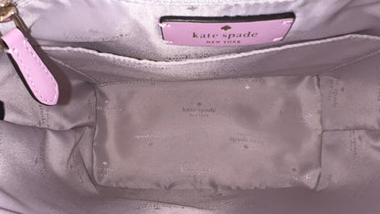 Kate Spade Reegan Croc Embossed Pink Leather Bucket Bag