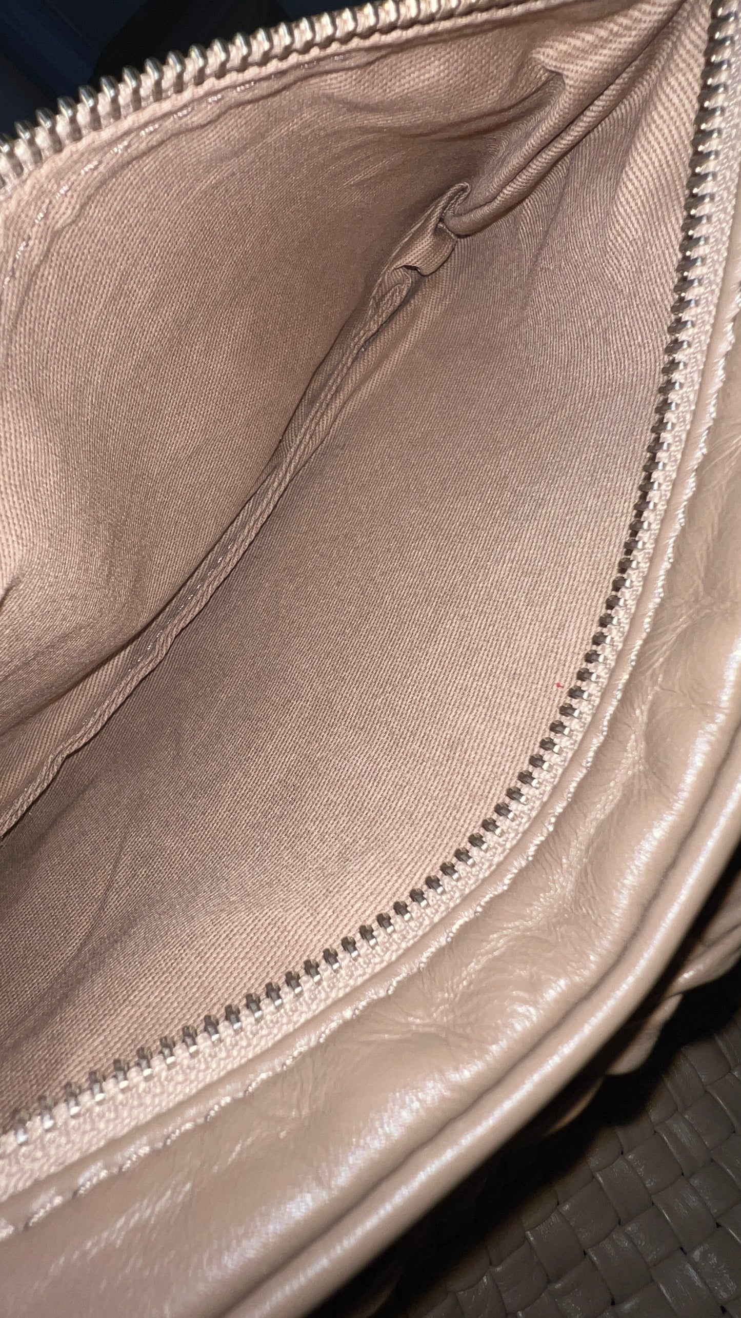 Air & Grace Taupe Woven Tote Lusso Bag and Pouch