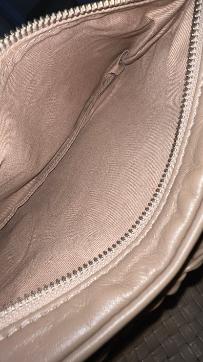 Air & Grace Taupe Woven Tote Lusso Bag and Pouch