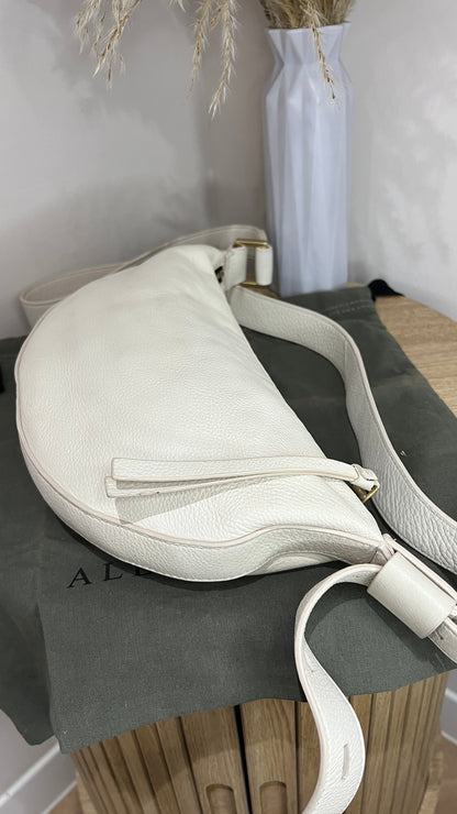 Allsaints White Half Moon Cross Body Bag