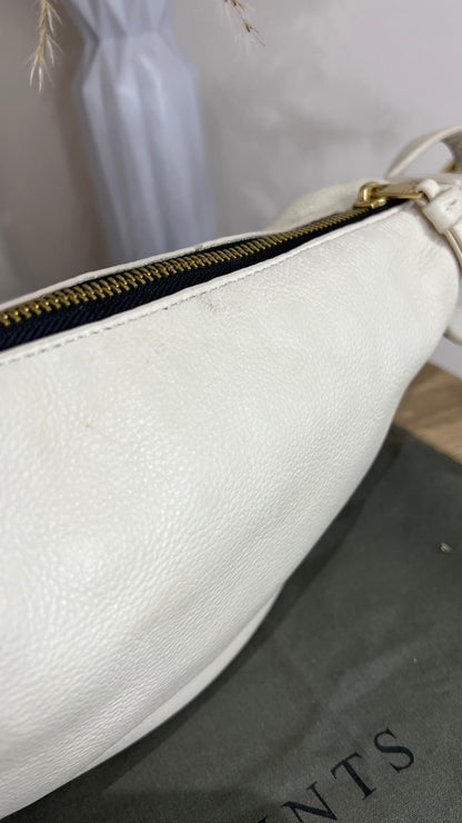 Allsaints White Half Moon Cross Body Bag