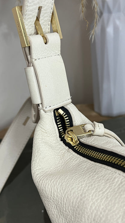 Allsaints White Half Moon Cross Body Bag