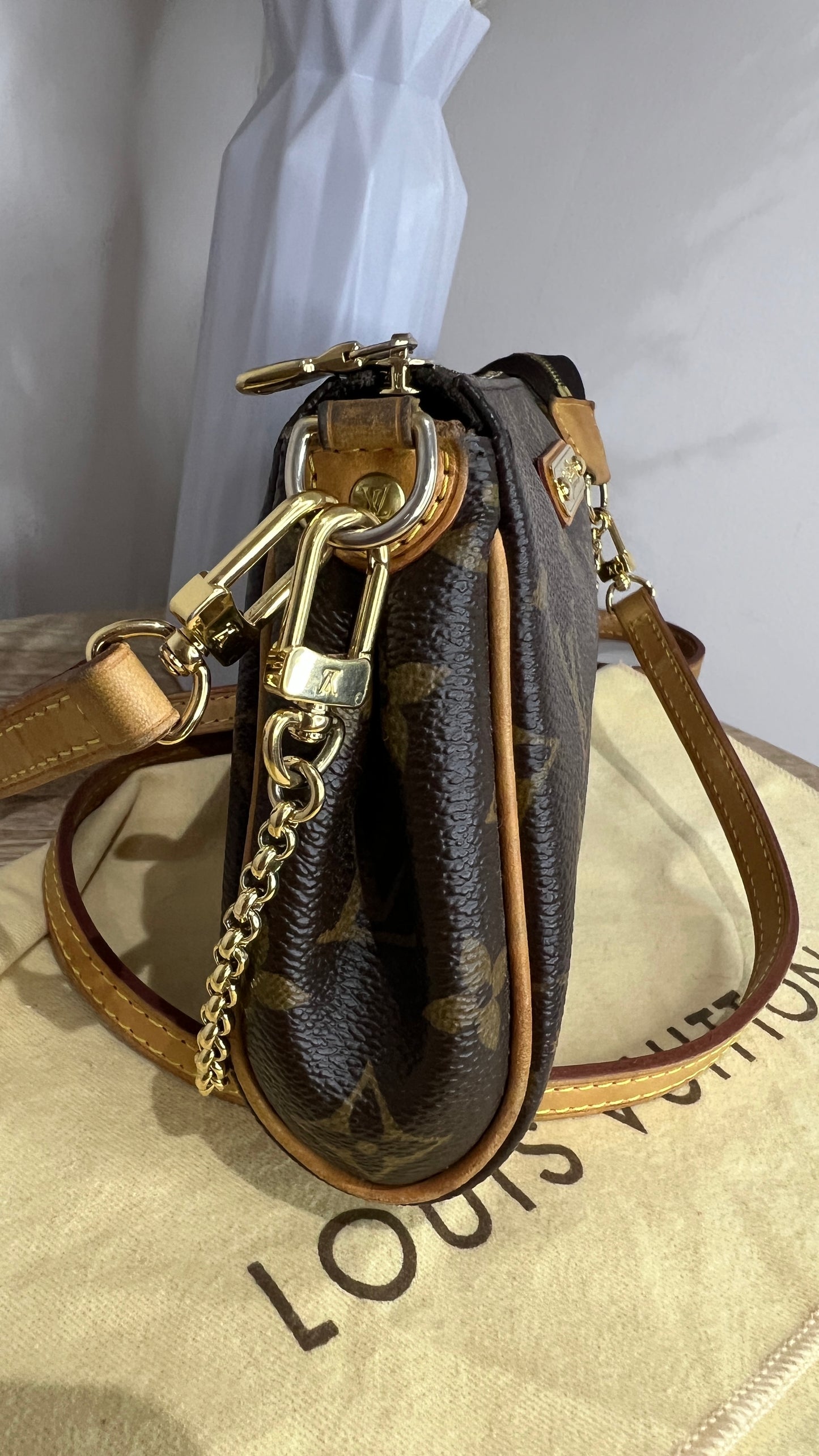 Louis Vuitton Brown Monogram Eva Pochette with Dual Strap