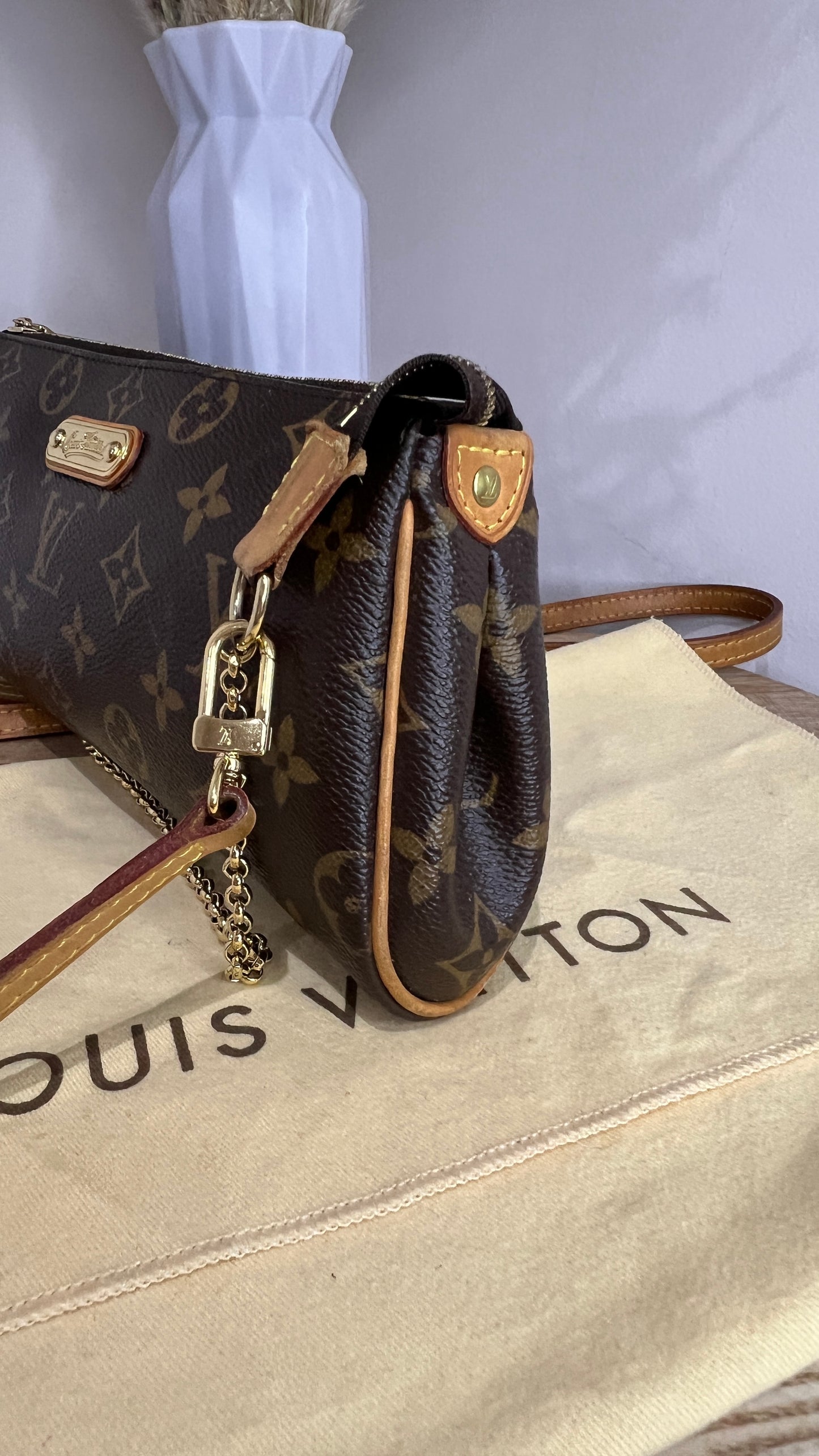 Louis Vuitton Brown Monogram Eva Pochette with Dual Strap