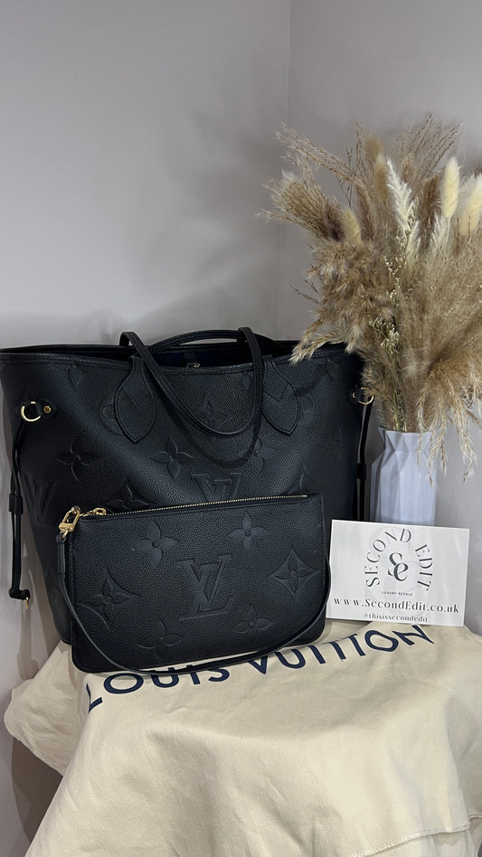 Louis Vuitton Black Monogram MM Neverfull