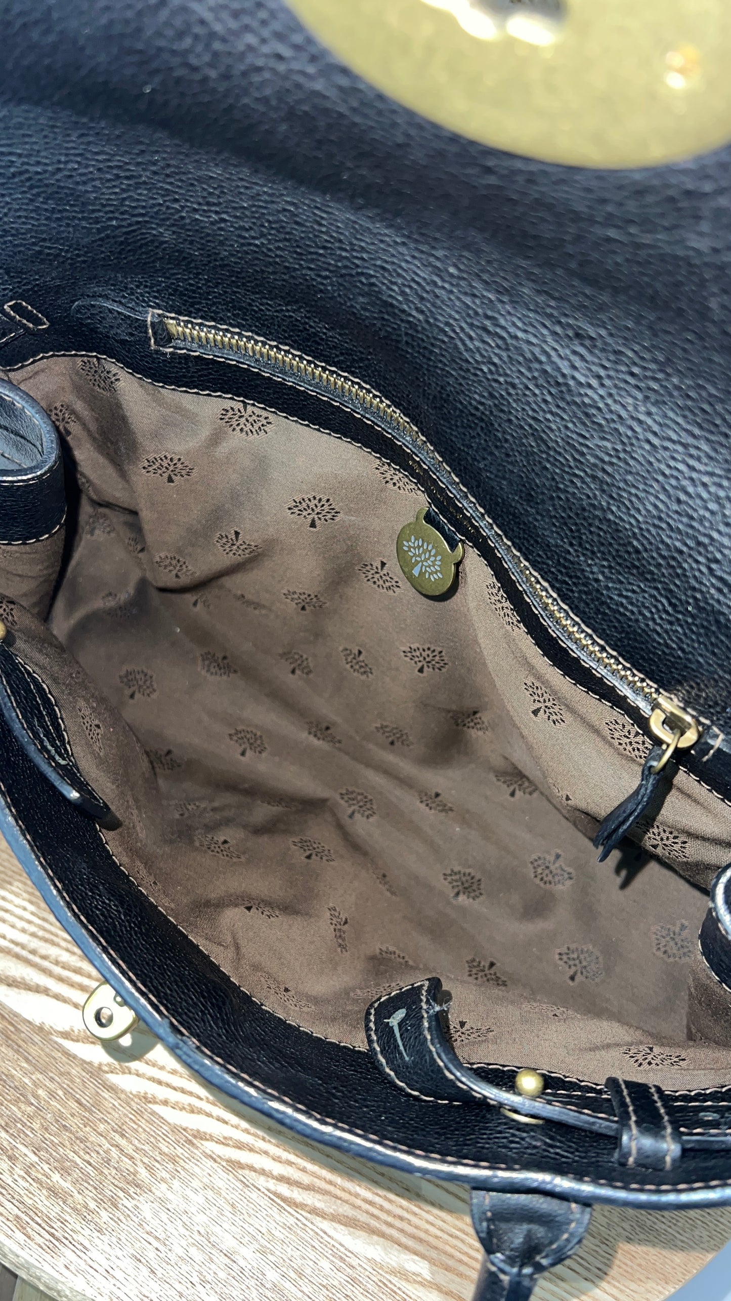 Mulberry Croc Embossed East West Black Bayswater