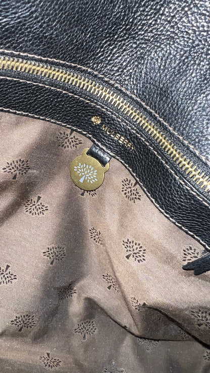 Mulberry Croc Embossed East West Black Bayswater